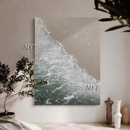 Abstract Knife 3D Wave Hand-Painted Floral Oil Painting on Canvas